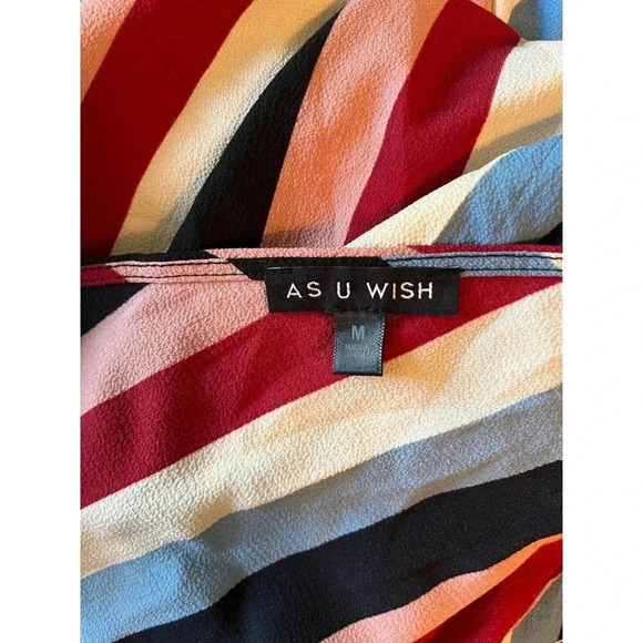 AS YOU WISH Pastel Striped Crop Length Jumpsuit NWT MEDIUM - Picture 7 of 7